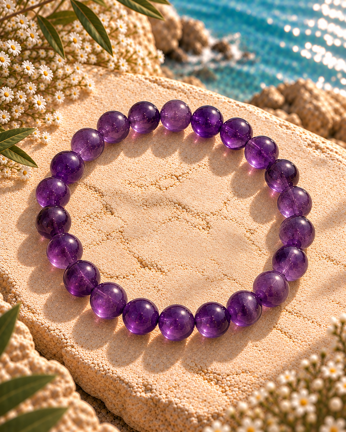 Amethyst Bracelet – Natural Amethyst Crystal for Calm & Spiritual Balance