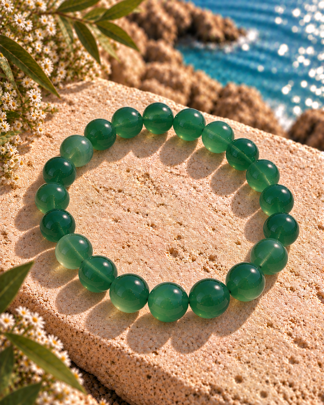 Green Onyx Bracelet – Natural Green Onyx Crystal for Balance & Strength